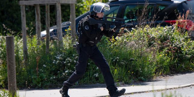 Un membre des forces du GIGN lors d’une intervention près de Nantes, en mai&nbsp;2021&nbsp;(photo d’illustration).