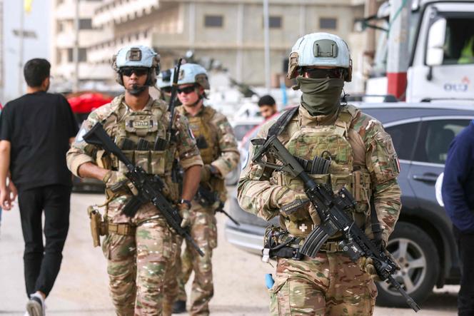Un contingent français de la Force intérimaire des Nations unies au Liban (Finul) en patrouille dans la zone de Qasmiyeh, dans le sud du Liban, le 18 avril 2026.