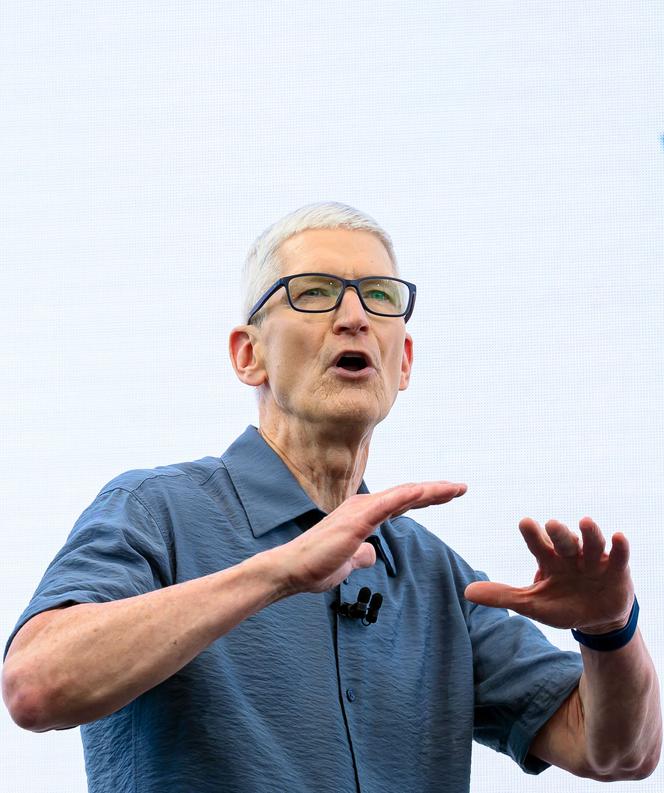 Tim Cook, CEO da Apple, em Cupertino, Califórnia, 9 de junho de 2025.
