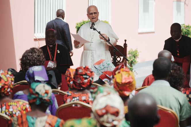 Papa Leão XIV, durante visita a uma casa de repouso em Saurimo (Angola), 20 de abril de 2026.