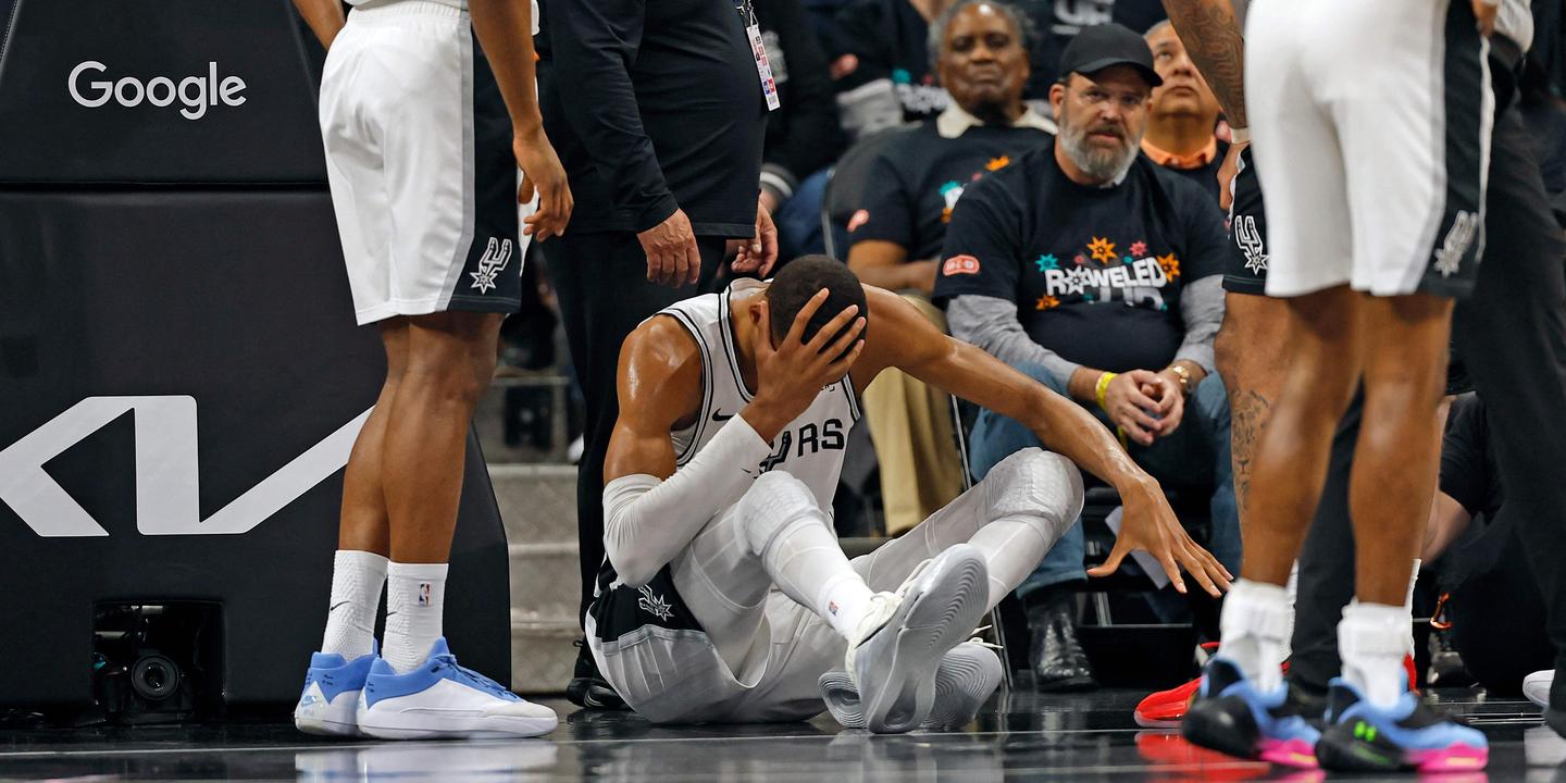Victor Wembanyama sorti sur blessure après un choc violent à la tête en NBA