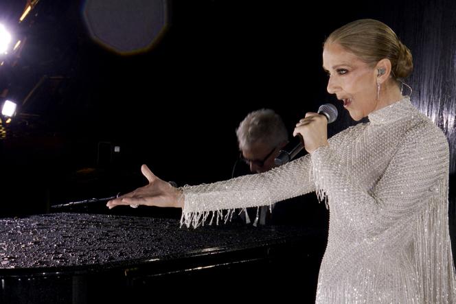 Céline Dion at the opening ceremony of the Paris 2024 Olympic Games, July 26, 2024.