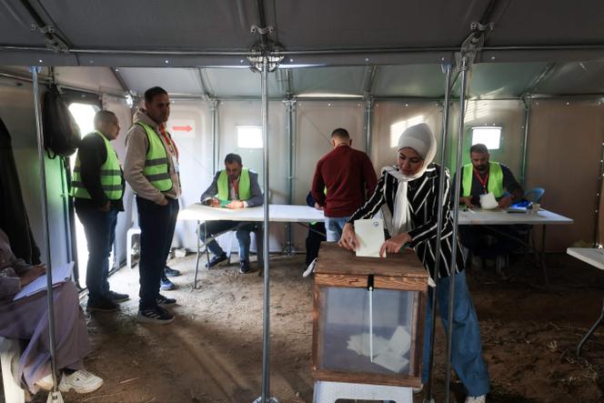 During the municipal elections vote at Deir al-Balah, in the Gaza Strip, on April 25, 2026.