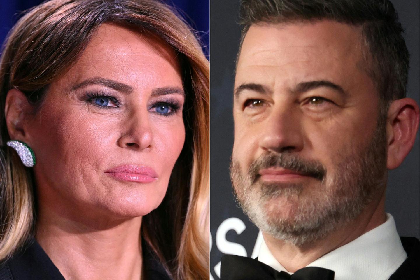 Les images du sketch de Jimmy Kimmel critiqué par le couple Trump