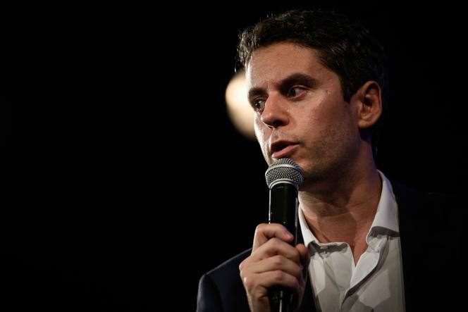 Gabriel Attal, durante “La Nuit de la Nouvelle République”, em Lyon, 28 de abril.