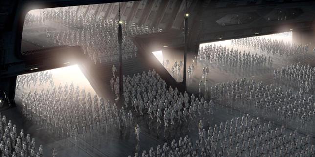 Une scène de «&nbsp;Star Wars, épisode II : l’Attaque des drones&nbsp;», de George Lucas (2002), deuxième opus dans l’ordre chronologique de la saga débutée en 1977.
