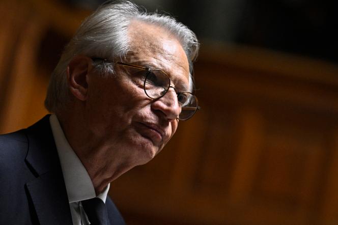 Dominique de Villepin, em Paris, 27 de março de 2026. 