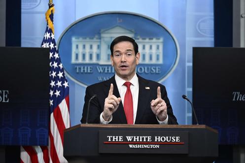 Marco Rubio lors d’une conférence de presse à la Maison blanche, à Washington, le 5 mai 2026.