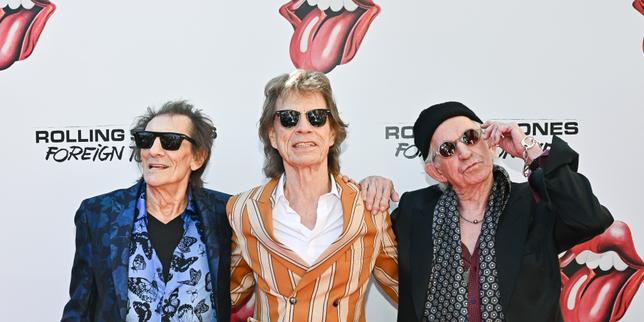 De gauche à droite, Ronnie Wood, Mick Jagger et Keith Richards lors d’une soirée d’annonce du nouvel album des Rolling Stones, à New York, le 5&nbsp;mai&nbsp;2026.