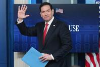 Secretary of State Marco Rubio after a press briefing at the White House in Washington,  May 5, 2026. 