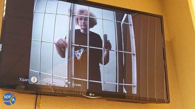 Maria Bontsler, avocate, lors d’une audience au tribunal de Kaliningrad (Russie). Capture d’écran diffusée le 12 août 2025 sur « Sota Vision », un site indépendant couvrant les procès politiques en Russie.