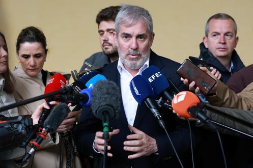 Le président des îles Canaries, Fernando Clavijo, à Bruxelles, le 6 mai 2026.