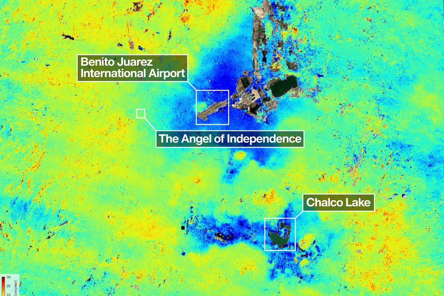 Mexico s’affaisse de plusieurs centimètres par mois : ce que montrent les nouvelles images de la NASA