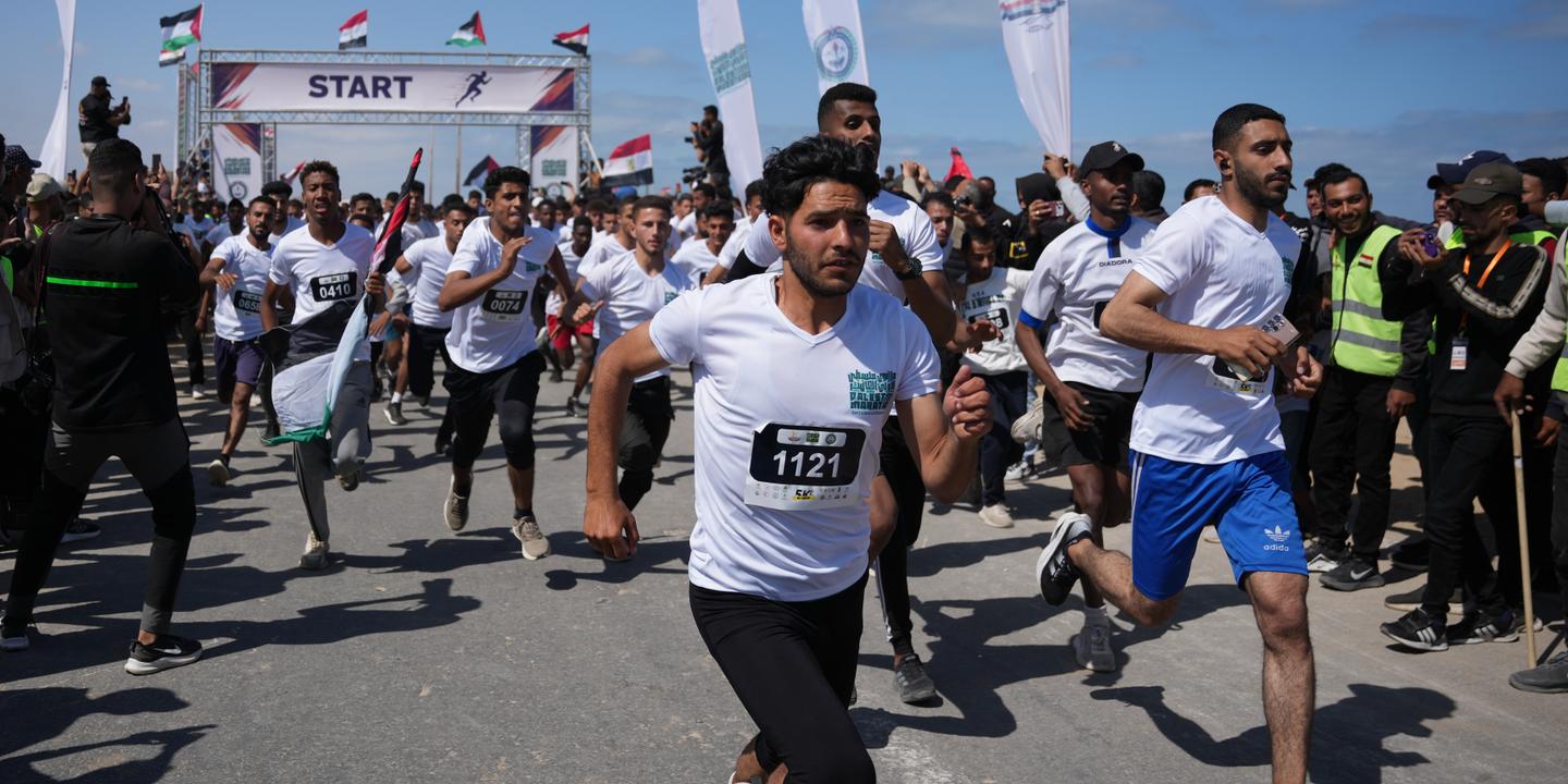 Gaza : des milliers de personnes participent au marathon de Palestine, une première depuis trois ans