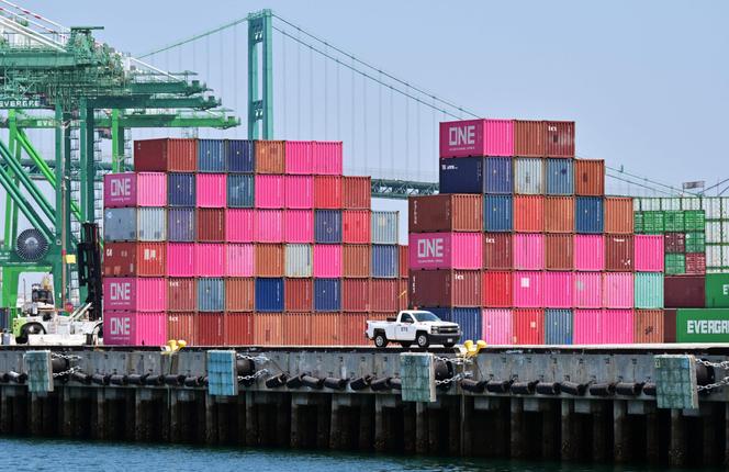 Dans le port de Los Angeles, le 9 mai 2026.