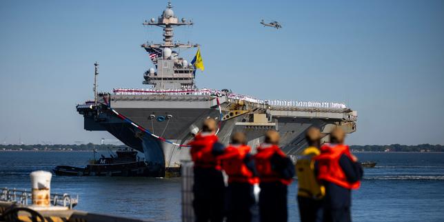 USS Gerald Ford aircraft carrier returns home after 326-day deployment