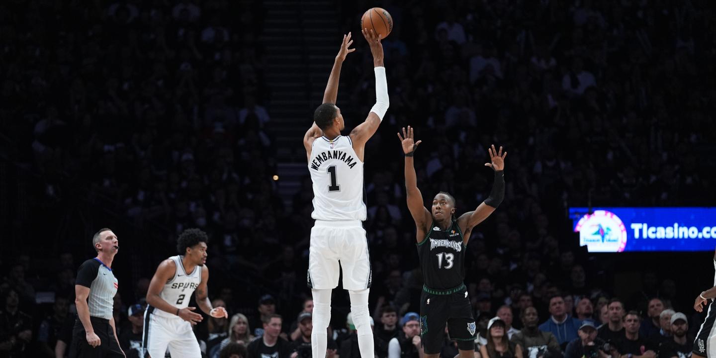 Victor Wembanyama en finale de conférence NBA avec les Spurs