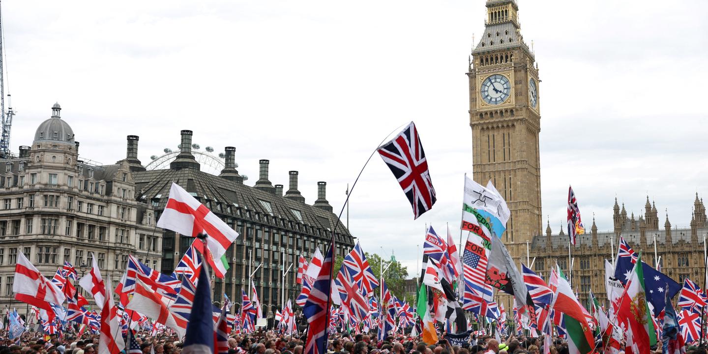 Manifestation d'extrême droite à Londres : des dizaines de milliers de personnes rassemblées