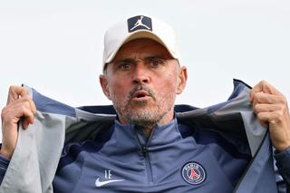 Luis Enrique, entraîneur du Paris Saint-Germain, lors d’un entraînement au Campus PSG de Poissy (Yvelines), le 20 mai 2026.