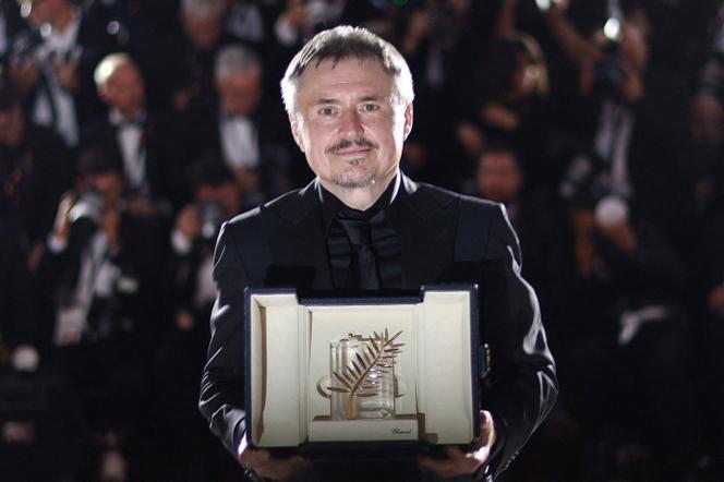 Romanian director Cristian Mungiu, winner of the Palme d'Or for the film "Fjord," during the closing ceremony of the 79th Cannes Film Festival, May 23, 2026.