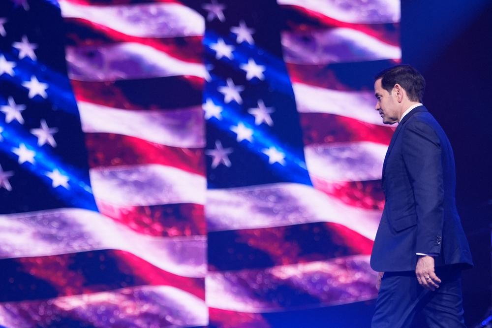 Le secrétaire d’Etat américain, Marco Rubio, lors d’un événement célébrant le 250e anniversaire des Etats-Unis, au centre de congrès Bharat Mandapam, à New Delhi, en Inde, le dimanche 24 mai 2026. - JULIA DEMAREE NIKHINSON / VIA REUTERS