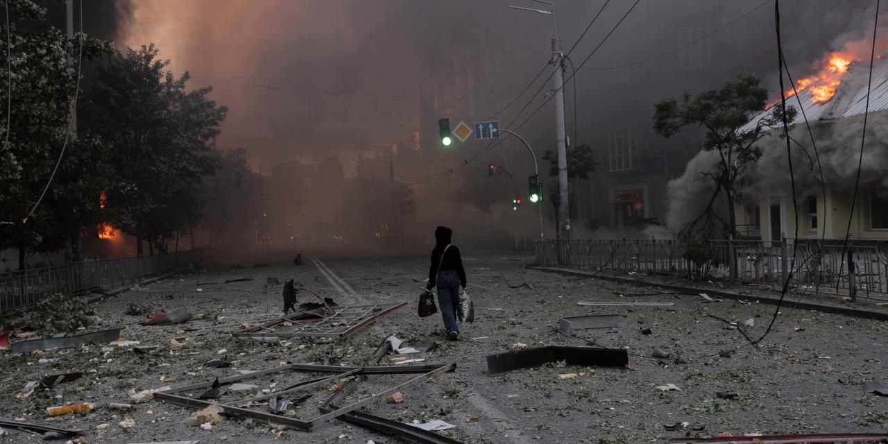24/05/2026 Kyiv, Ukraine. Aftermath of a Russian strike on Kyiv in the early hours of May 24. This attack is considered to be the largest attack on the Kyiv capital since the war began.