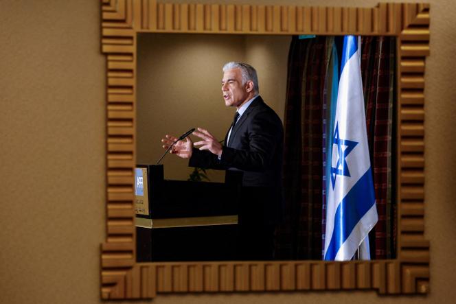 Le député à la Knesset Yair Lapid, lors d’une conférence de presse à Jérusalem, le 25 mai 2026.