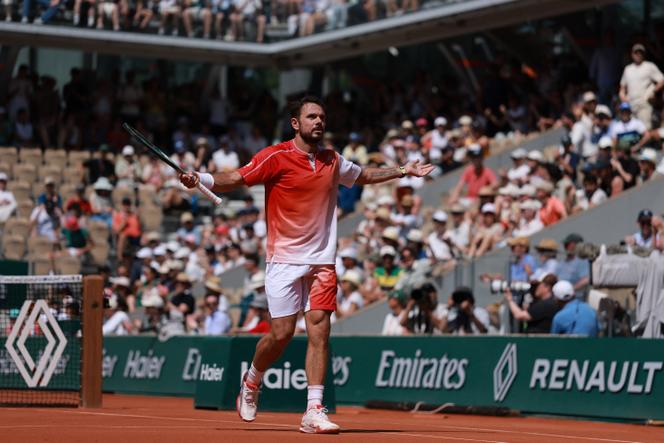 Le joueur de tennis suisse Stan Wawrinka lors de son match du premier tour de Roland-Garros face à Jesper de Jong, à Paris, le 25 mai 2026.