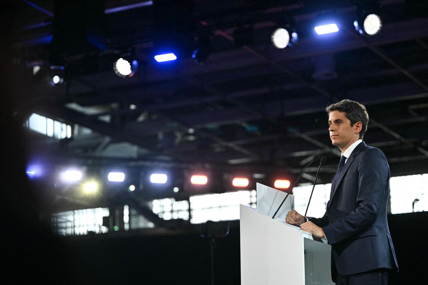 Gabriel Attal, en su primer discurso como candidato a la presidencia: «Mis adversarios son La France insoumise y el Rassemblement national»