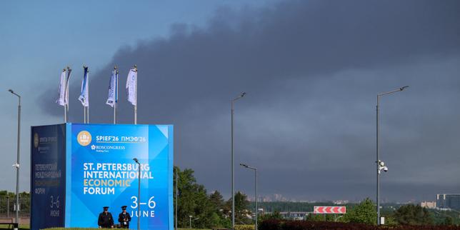 Ukrainian drones strike Saint Petersburg as Russian economic forum opens