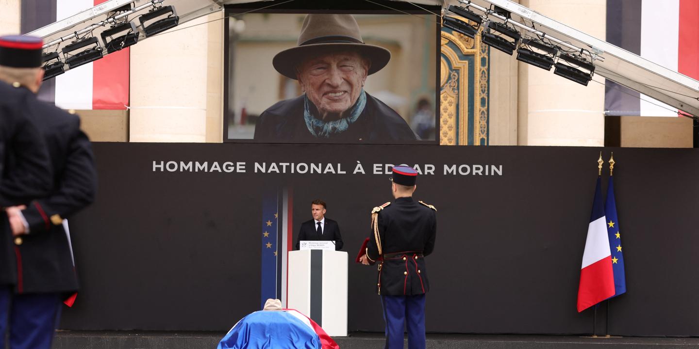 Macron rend hommage au sociologue Edgar Morin