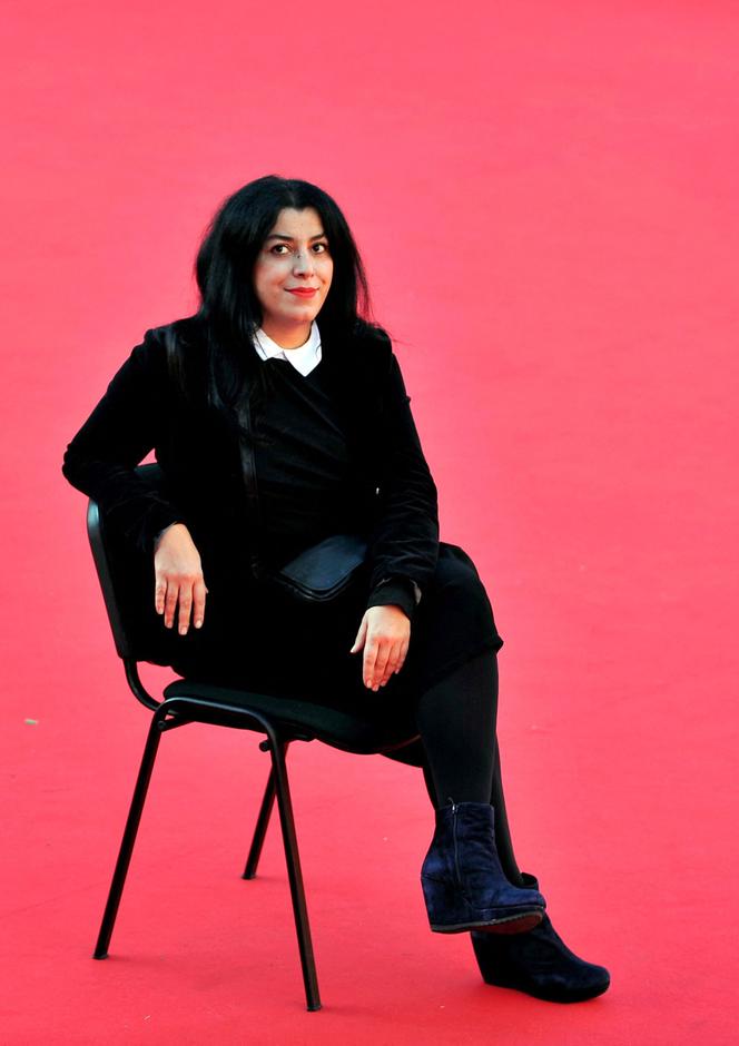 L’écrivaine et réalisatrice iranienne Marjane Satrapi à l’occasion de la présentation de son film « La bande des Jotas » lors de la septième édition du Festival international du film de Rome, le 16 novembre 2012.