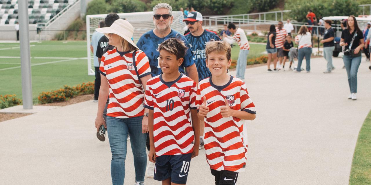 USMNT fans attend the team's open training session in Irvine, California on June 8, 2026