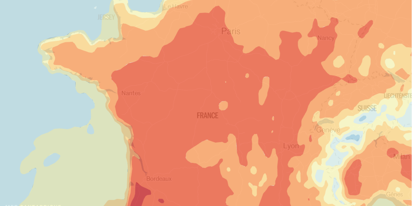 Canicule : visualisez l'évolution des températures en France