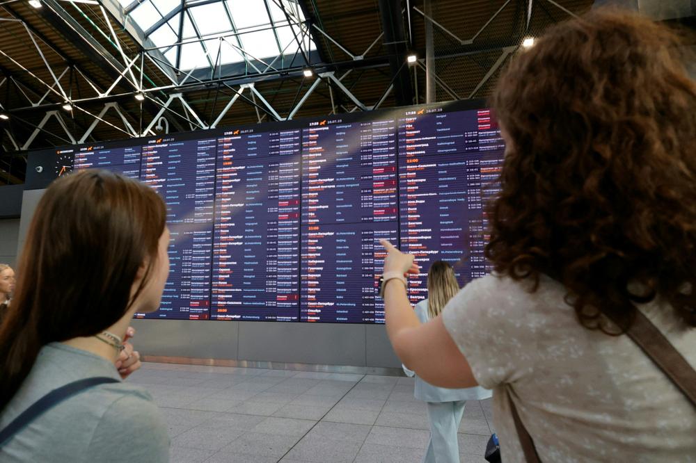 A l’aéroport international Cheremetievo, à Moscou, le 28 juillet 2025. - TATYANA MAKEYEVA/AFP