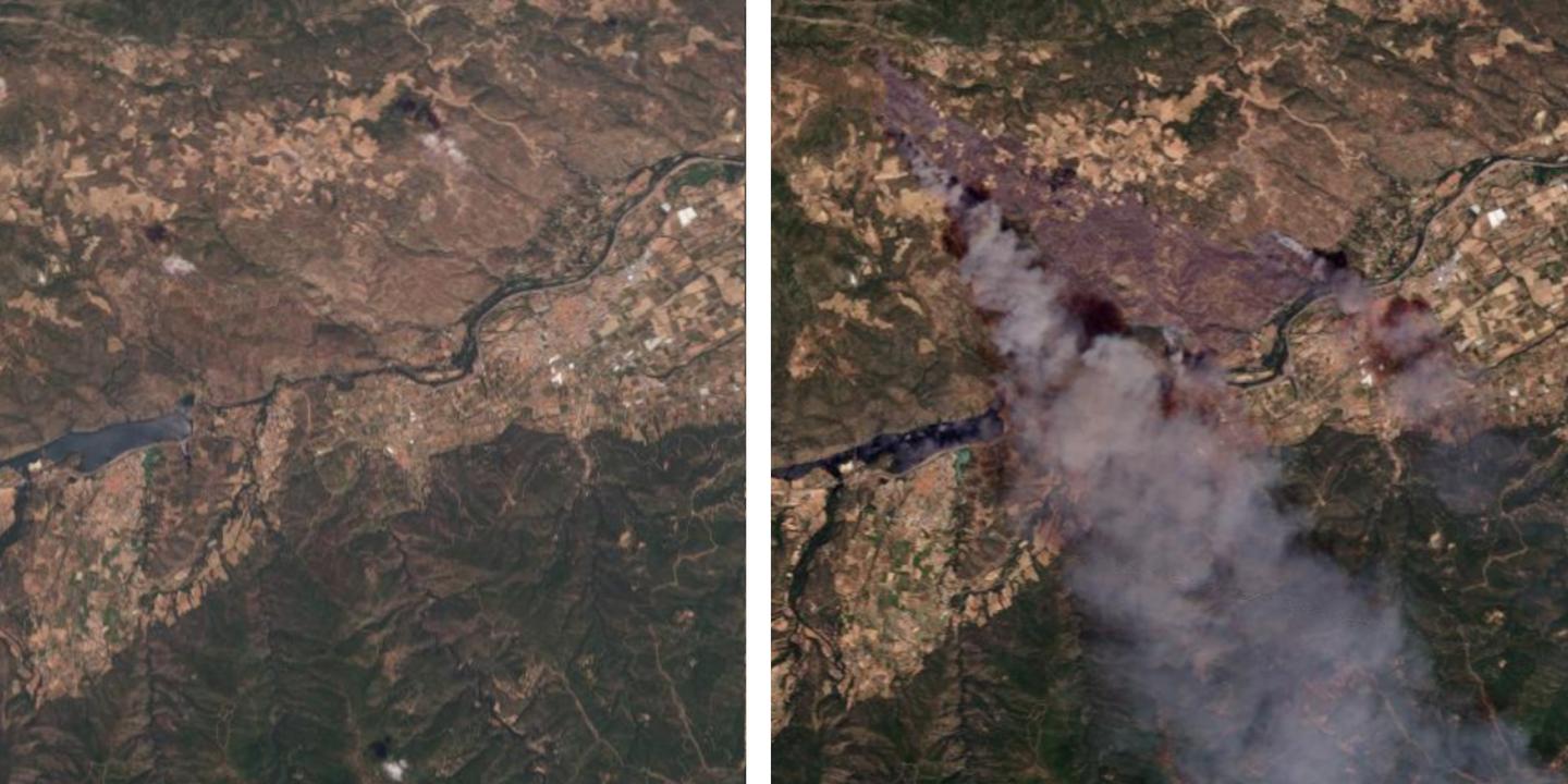 Incendies dans le sud de la France : images aériennes impressionnantes