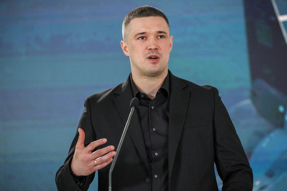 Le ministre de la défense ukrainien démissionnaire Mykhaïlo Fedorov à Kiev, le 1er juillet 2026. - ALINA SMUTKO/REUTERS