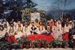 Une photo prise lors de la visite des Beatles dans l’ashram de Maharishi Mahesh Yogi, à Rishikesh, dans le nord de l’Inde, en mars 1968. 