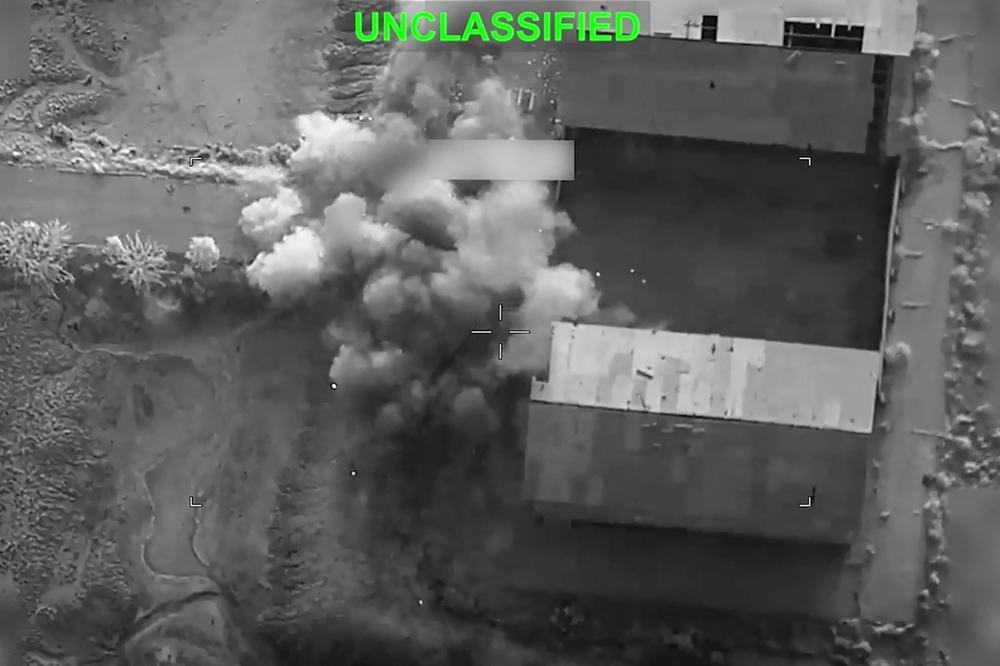 Sur cette capture d’écran d’une vidéo diffusée par l’armée américaine, une frappe contre des cibles en Iran, le 13 juillet 2026. - US CENTRAL COMMAND/AFP