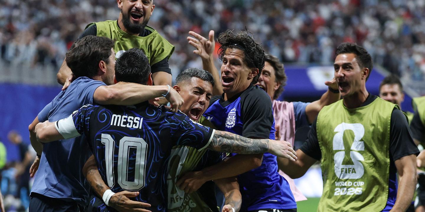 Lautaro Martinez célèbre le but décisif de l’Argentine contre l’Angleterre