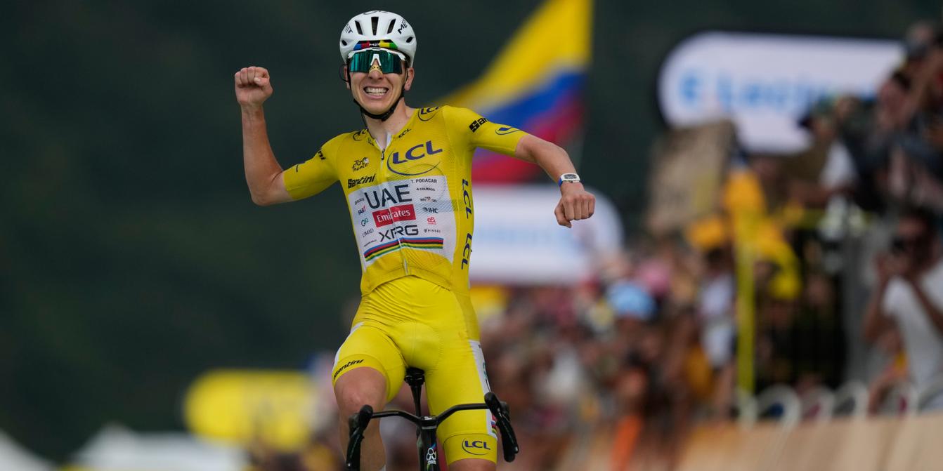 Tadej Pogacar en jaune sur le Tour de France 2026