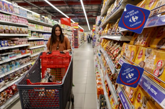 A Carrefour Israel supermarket, operated by a local franchisee of the French supermarket giant, in Raanana, Israel, on May 9, 2023.