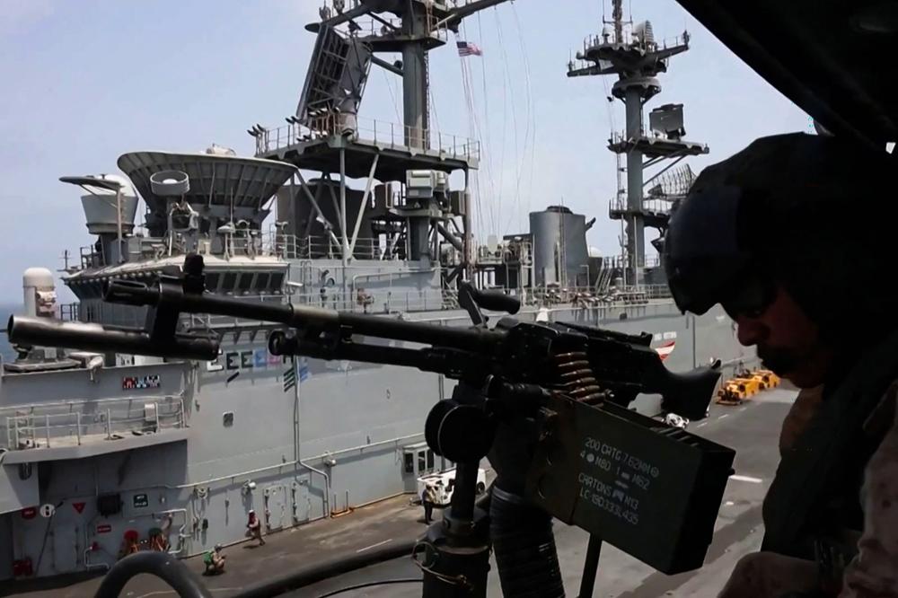 Lors d’une opération visant à faire respecter le blocus naval contre l’Iran, sur une photographie distribuée par le commandement central de l’armée américaine pour le Moyen-Orient, le 25 juillet 2026. - COMMANDEMENT CENTRAL DES ÉTATS-UNIS (CENTCOM)/AFP