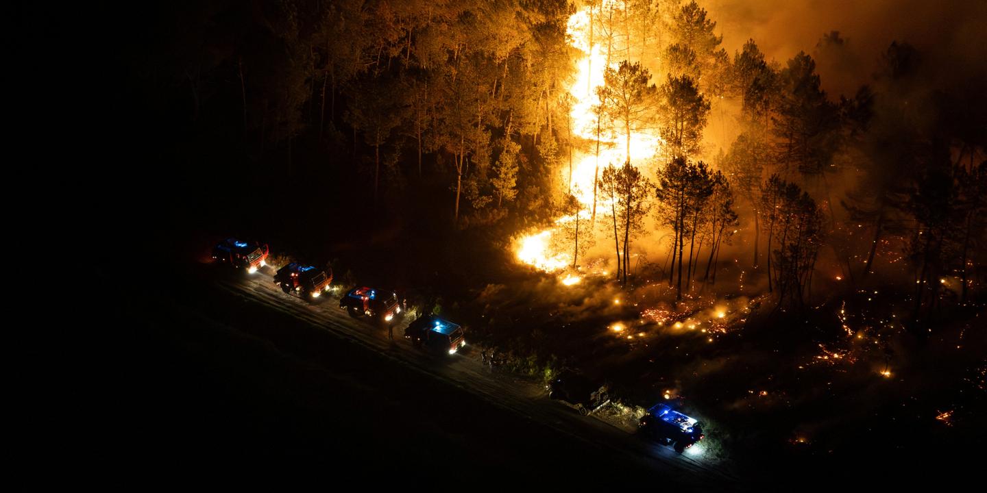 Carte : comparer la taille de la forêt brûlée en Gironde à votre ville