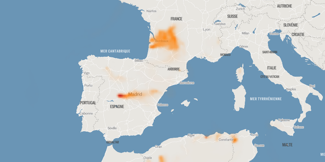 Visualisez la pollution de l’air générée par les incendies en France et en Europe