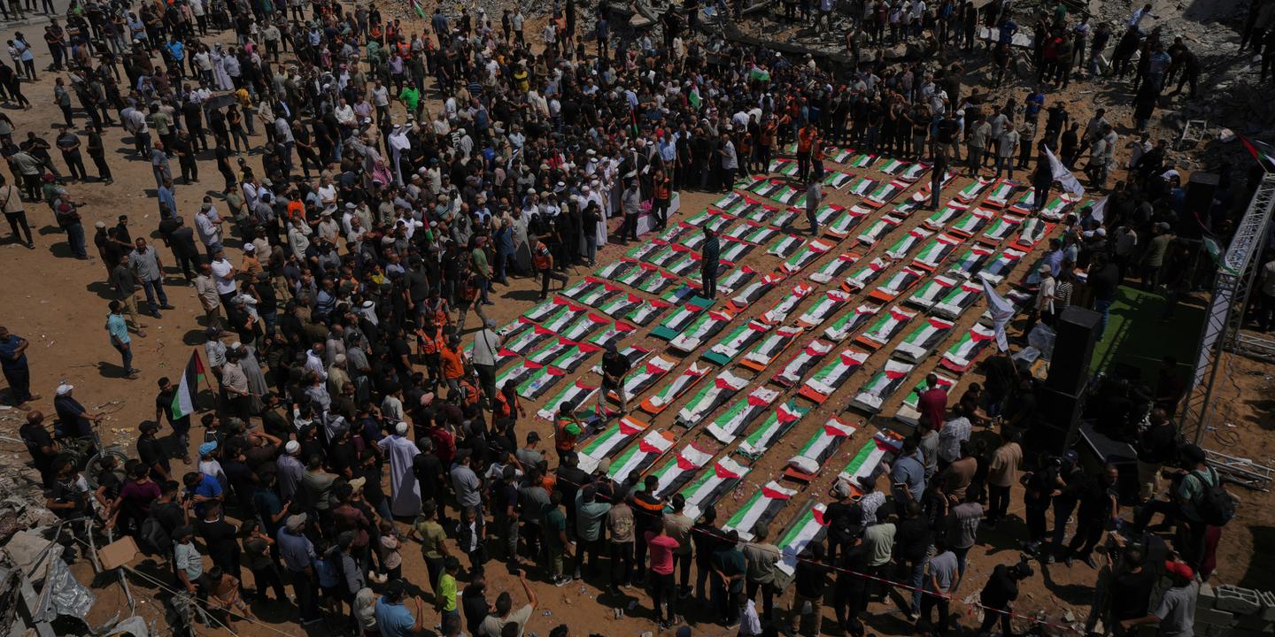 A Gaza, des funérailles collectives pour 112 victimes longtemps ensevelies sous les décombres