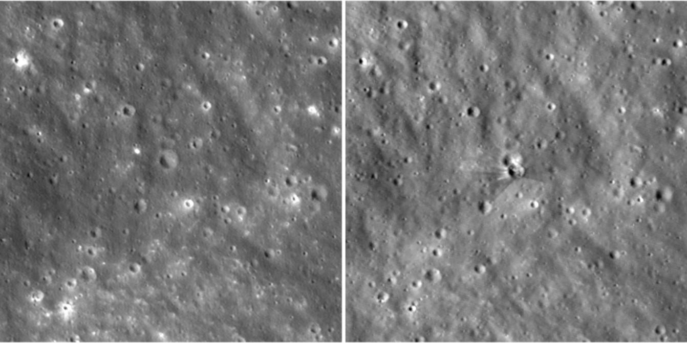 La NASA dévoile des images du cratère formé quand l’étage supérieur d’une fusée SpaceX s’est écrasé sur la Lune