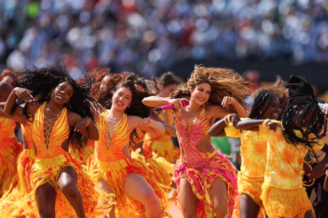 Shakira, lors du spectacle de la mi-temps de la finale de la Coupe du monde de football, au MetLife Stadium, &agrave; East Rutherford (New Jersey), le 19&nbsp;juillet&nbsp;2026. - PATRICIA DE MELO MOREIRA/AFP