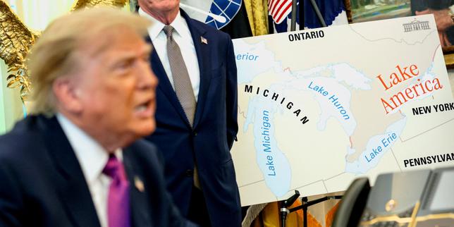 Donald Trump, en plein bras de fer avec le Canada, signe un décret changeant le nom du lac Ontario en « lac d’Amérique »