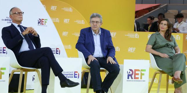 EN DIRECT, débat de la présidentielle 2027 : Edouard Philippe juge « très dangereu[se] » la proposition de Jean-Luc Mélenchon dannuler une partie de la dette française « Brûler la dette », comme le propose M. Mélenchon, mettra la France en « interdit bancaire », a alerté le candidat Horizons. Les sept candidats à lélection présidentielle sont interrogés jeudi par des chefs dentreprise sur leur programme économique, à loccasion des rencontres du Medef.